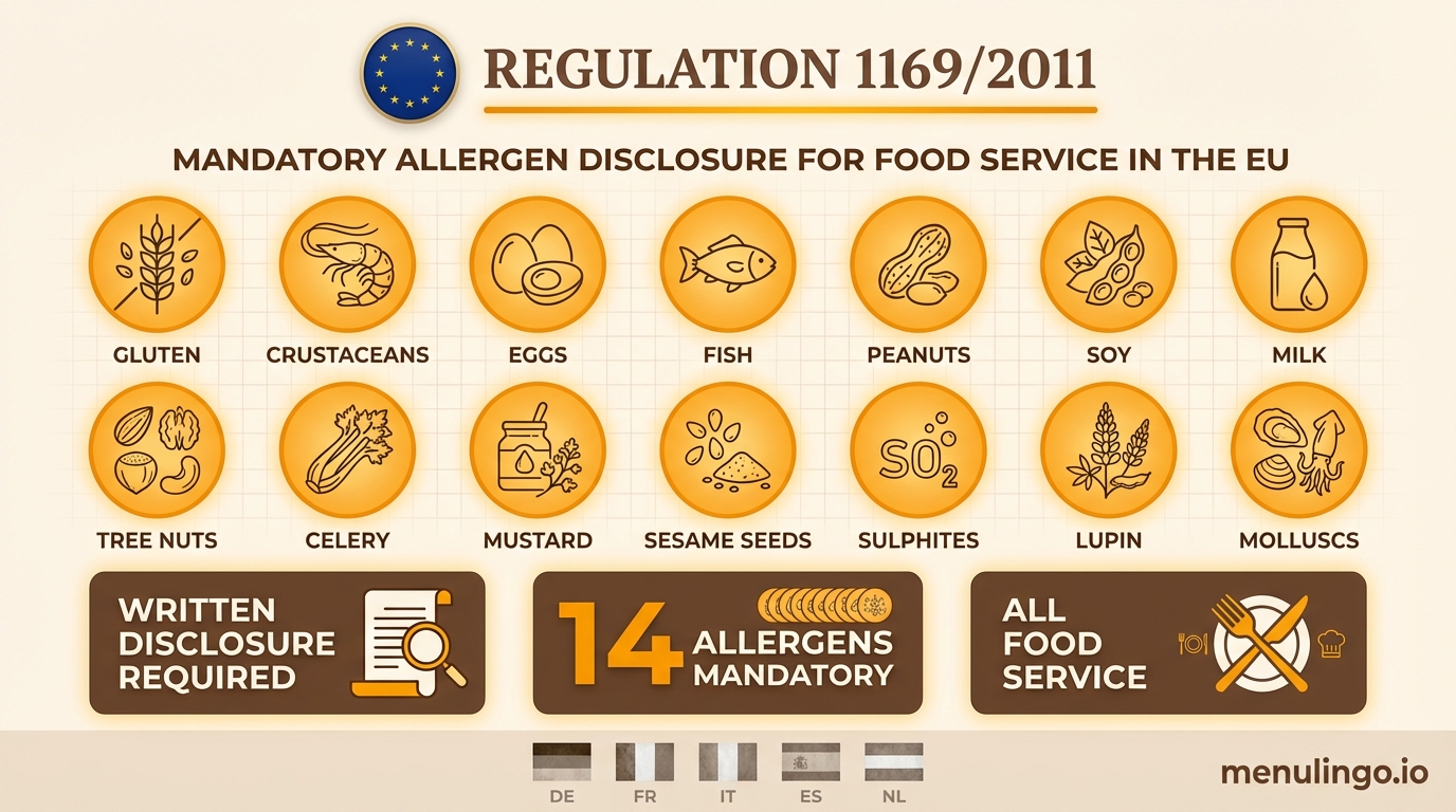 EU Allergen Regulation 1169/2011 — Restaurant Compliance Guide | MenuLingo